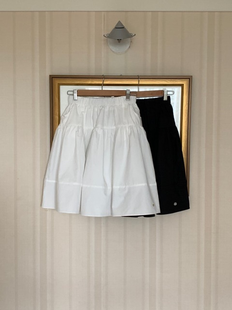 Cancan Cotton Shirring Half Skirt