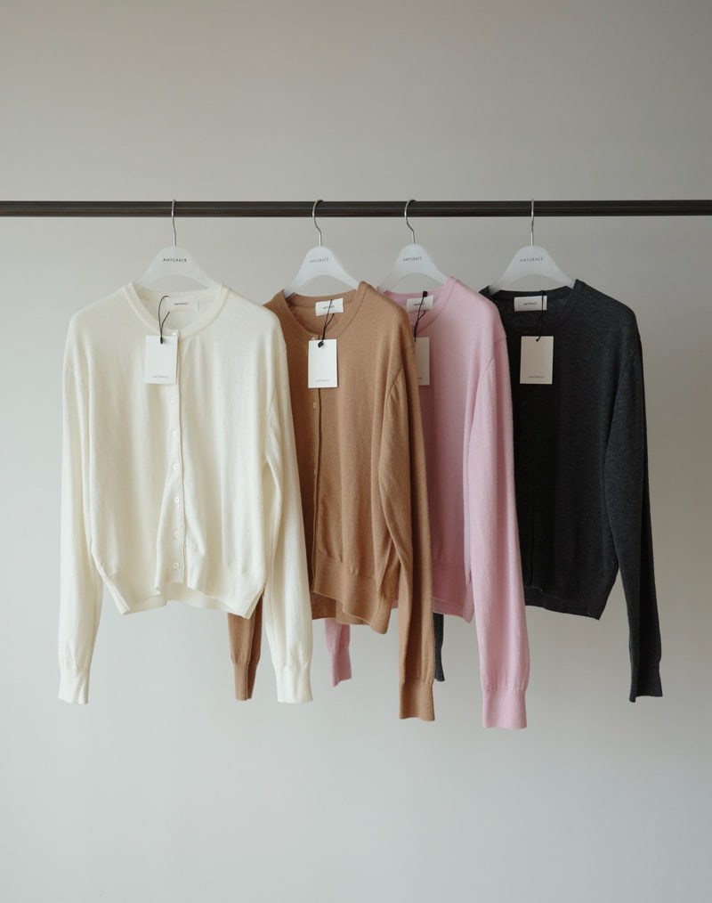Amygrace - Korean Women Fashion - #momslook - Solid Round Cardigan - 9