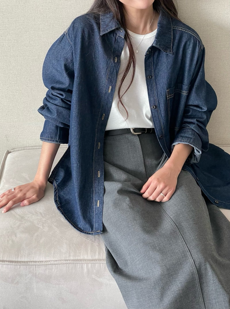Amygrace - Korean Women Fashion - #thelittlethings - Paul Denim Shirt - 12