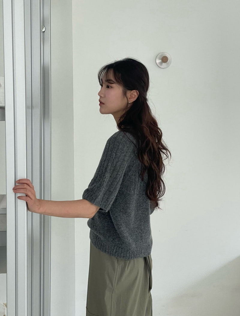 Amygrace - Korean Women Fashion - #thelittlethings - Mohair Fisher Short Sleeved Knit Top - 6