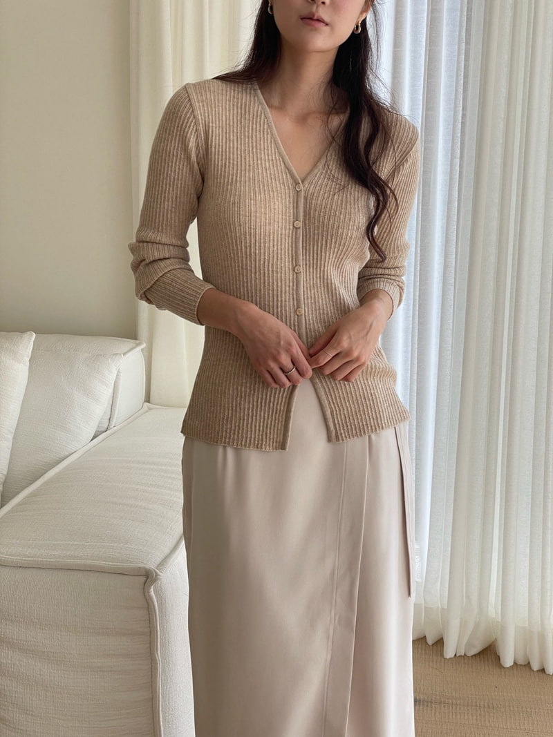 Amygrace - Korean Women Fashion - #womensfashion - Bazel Rib V Cardigan - 6