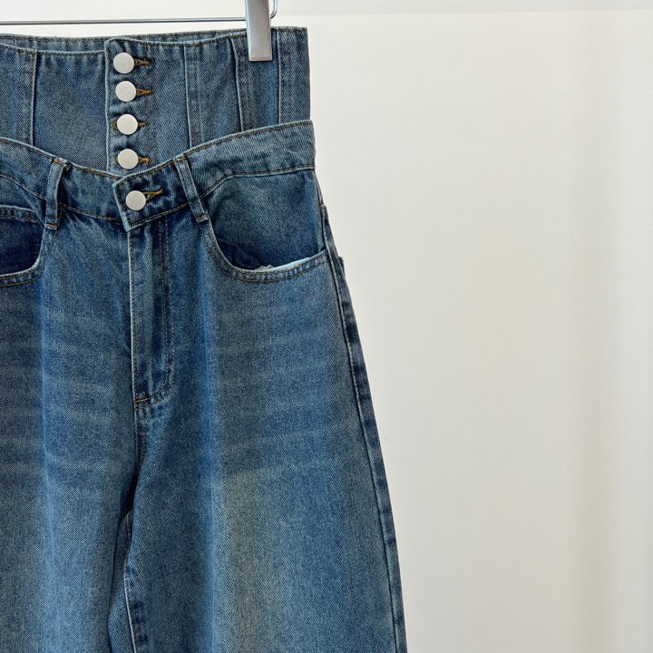 Another Avenue - Korean Women Fashion - #womensfashion - Corset Denim Pants - 2