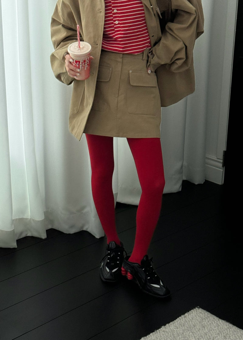 Auver_Fit - Korean Women Fashion - #vintageinspired - Labbet Cargo Mini Skirt - 5
