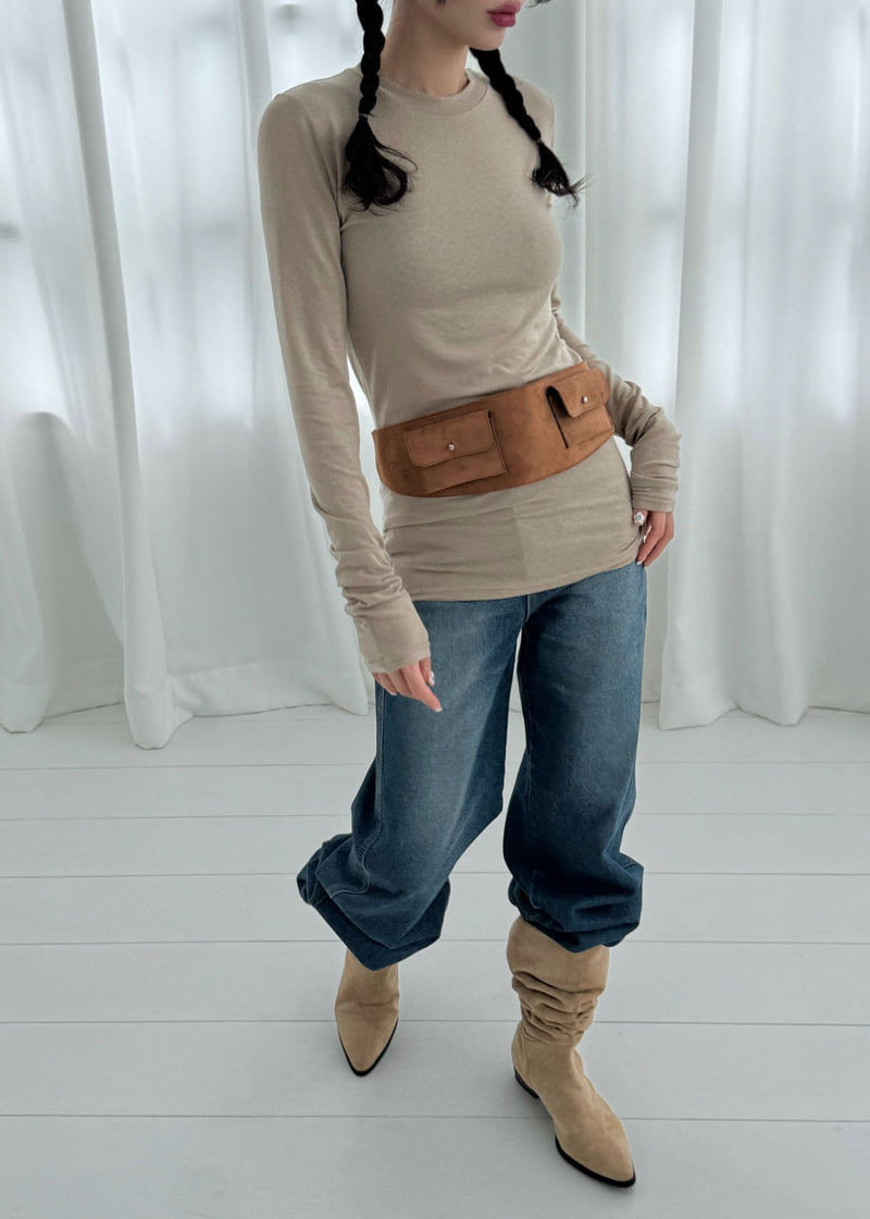 Auver_Fit - Korean Women Fashion - #vintageinspired - Two Pocket Denim Pants - 2