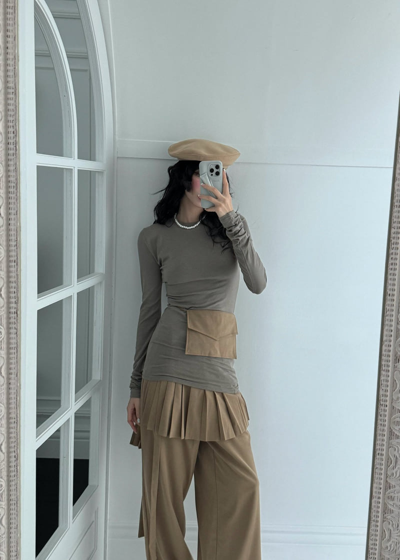 Auver_Fit - Korean Women Fashion - #vintageinspired - Slim Basic Tee