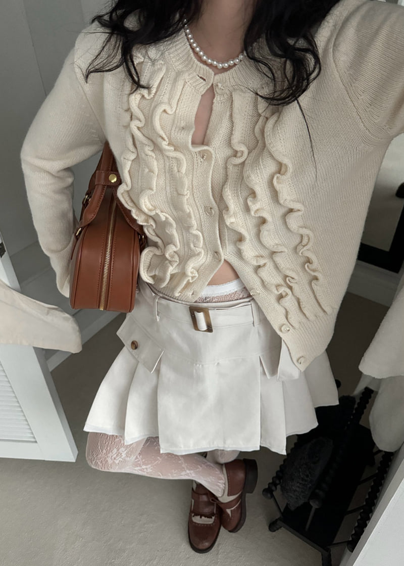 Auver_Fit - Korean Women Fashion - #vintagekidsstyle - Frill Cardigan - 8