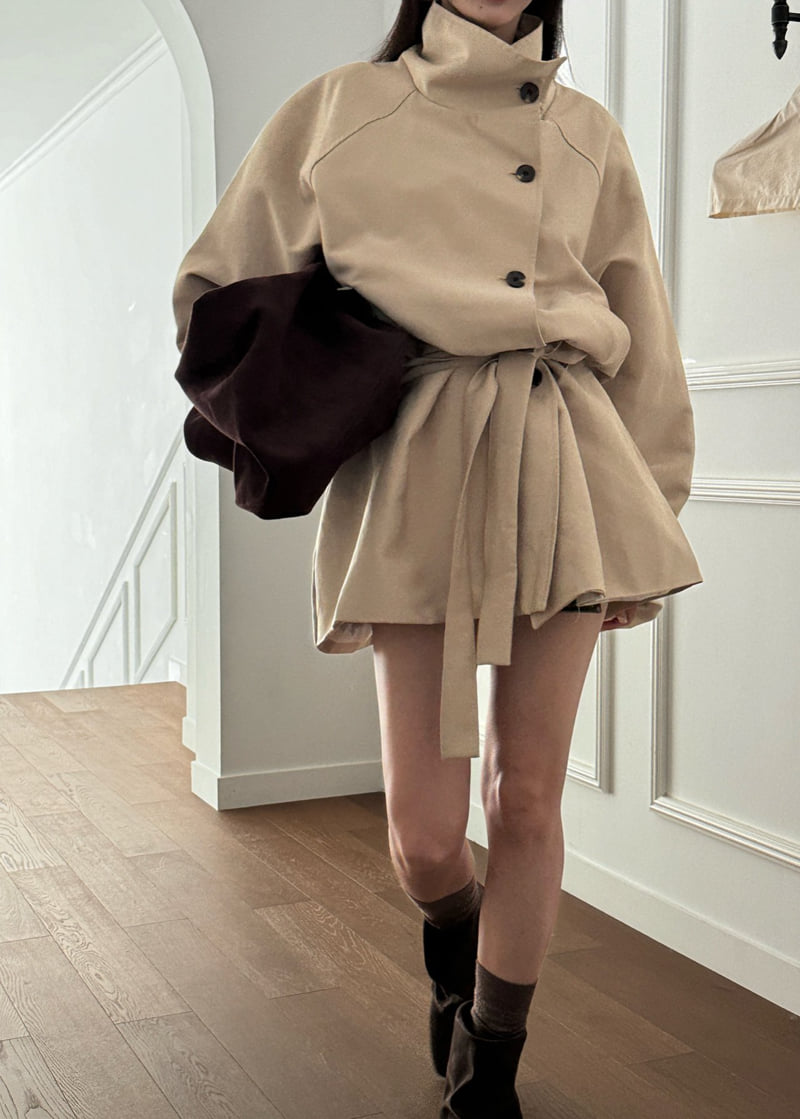 Auver_Fit - Korean Women Fashion - #vintageinspired - Diagonal Roll-up Jumper - 4