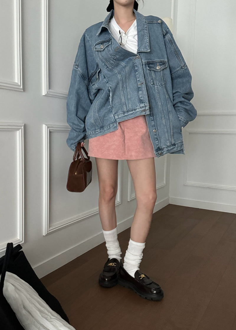 Auver_Fit - Korean Women Fashion - #womensfashion - 4 Pocket Denim Jacket - 6