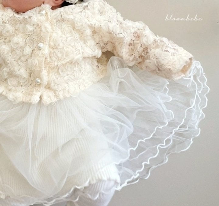 Bloombebe - Korean Baby Fashion - #babyoninstagram - Bloosom Cardigan One-piece Set - 9