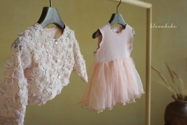Bloombebe - Korean Baby Fashion - #babyootd - Bloosom Cardigan One-piece Set - 10