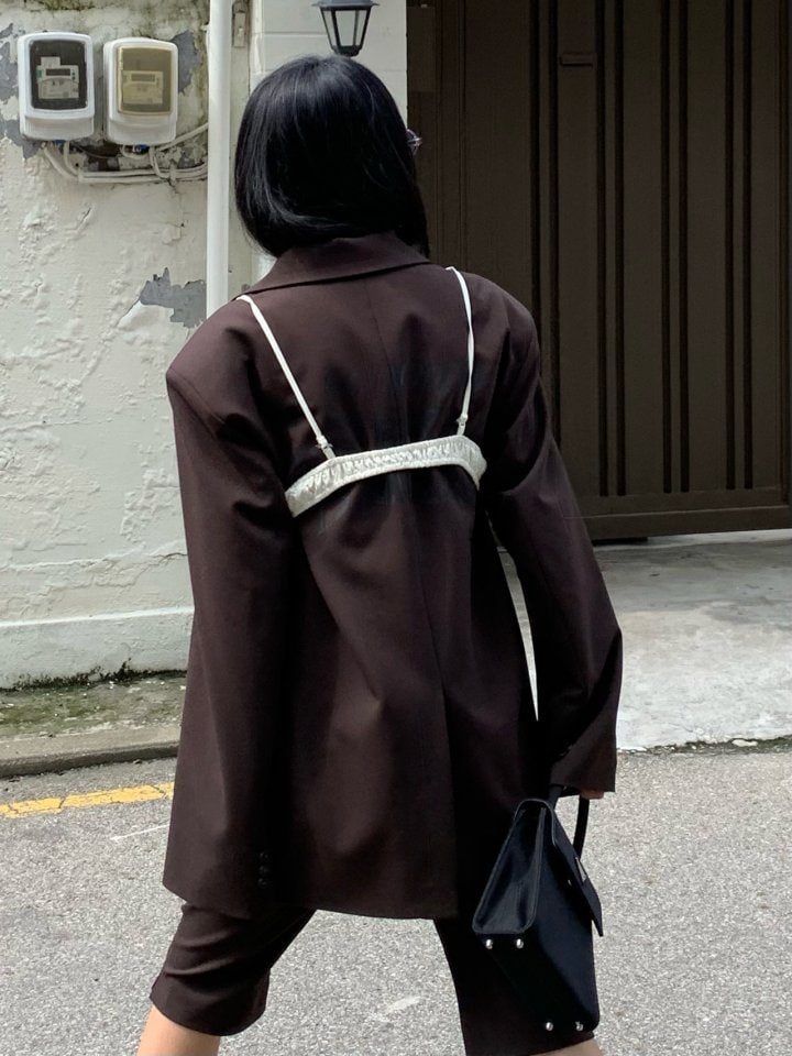 Bricklane - Korean Women Fashion - #womensfashion - Lettering Jacket - 9
