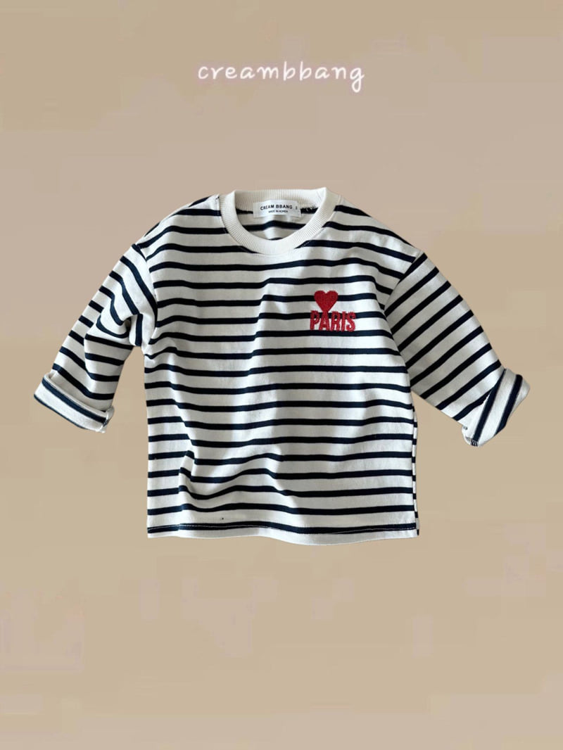 Cream Bbang - Korean Children Fashion - #Kfashion4kids - Pairs Stripe Tee - 2
