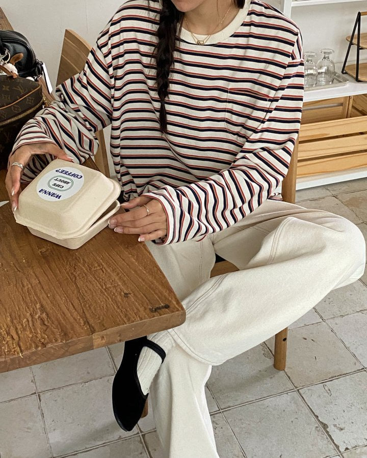 Diana - Korean Women Fashion - #momslook - Jane Stripe Tee - 5