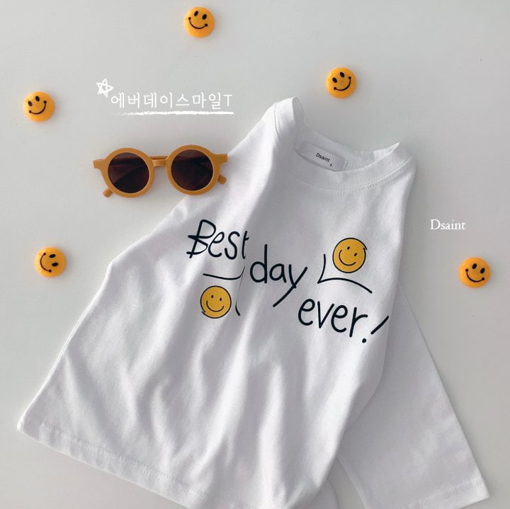 Dsaint - Korean Children Fashion - #prettylittlegirls - Ever Day Smile Tee