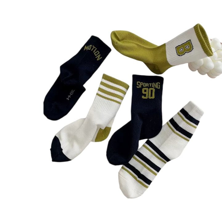 Dudie - Korean Children Fashion - #magicofchildhood - Olive Socks - 2