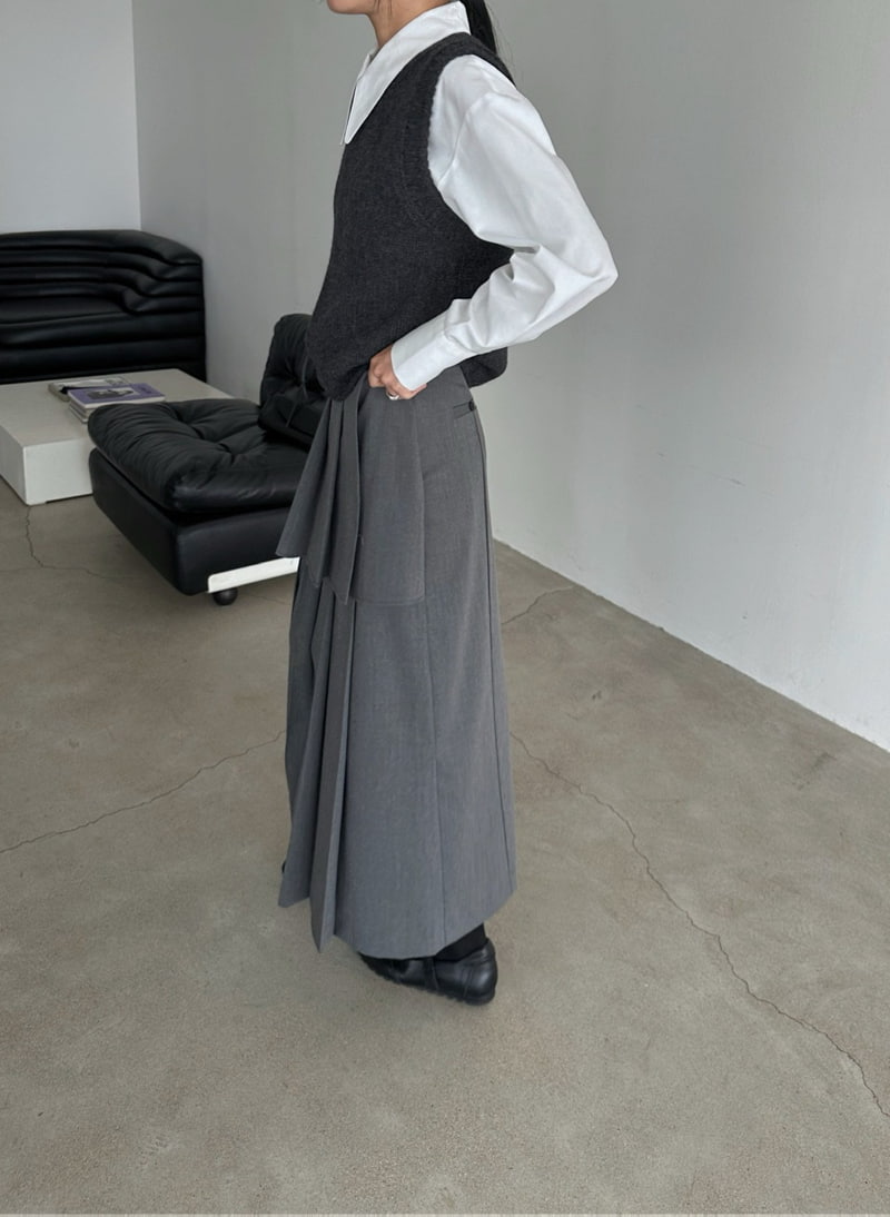 Jade Market - Korean Women Fashion - #vintagekidsstyle - Nua Double Pleats Skirts - 3