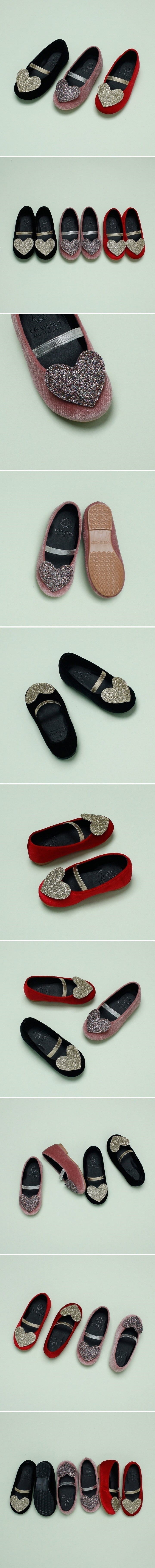 La Stella - Korean Baby Fashion - #babyoutfit - Heart Flat