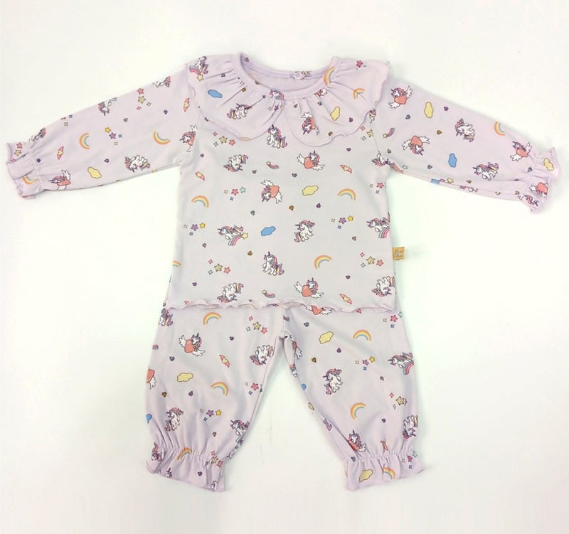 Lime & Blue - Korean Children Fashion - #discoveringself - Lovey Unicorn Pajamas - 7