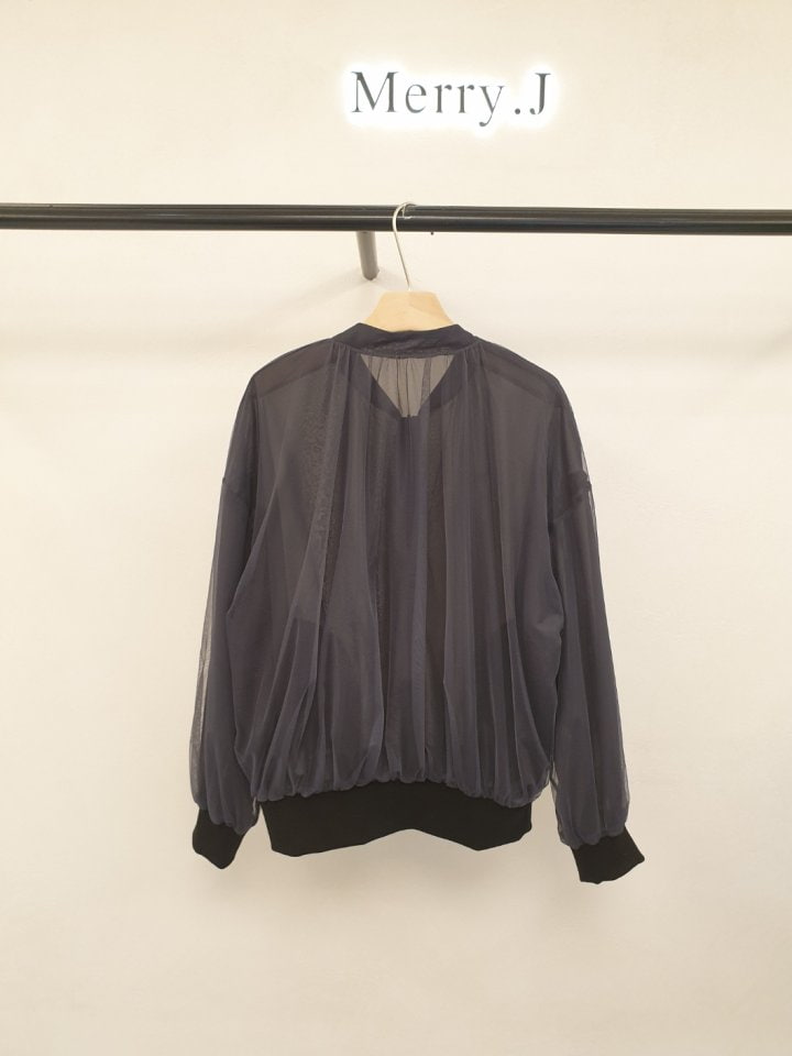 Merry J - Korean Women Fashion - #momslook - Mesh Reversible Jumper - 6