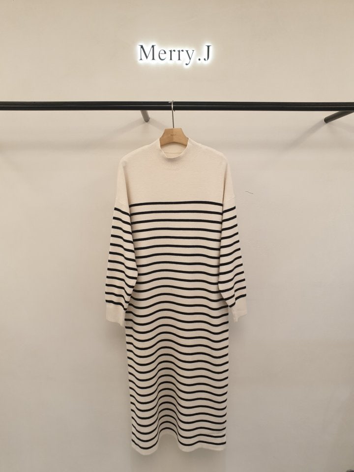 Merry J - Korean Women Fashion - #womensfashion - Love Stripe One-piece
