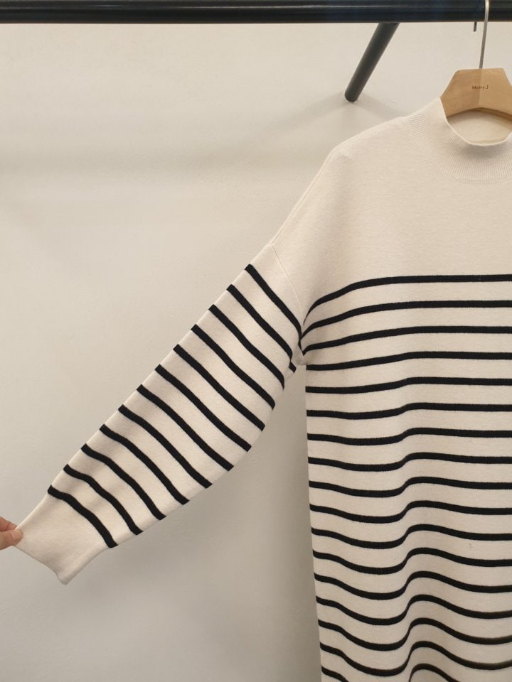 Merry J - Korean Women Fashion - #womensfashion - Love Stripe One-piece - 5