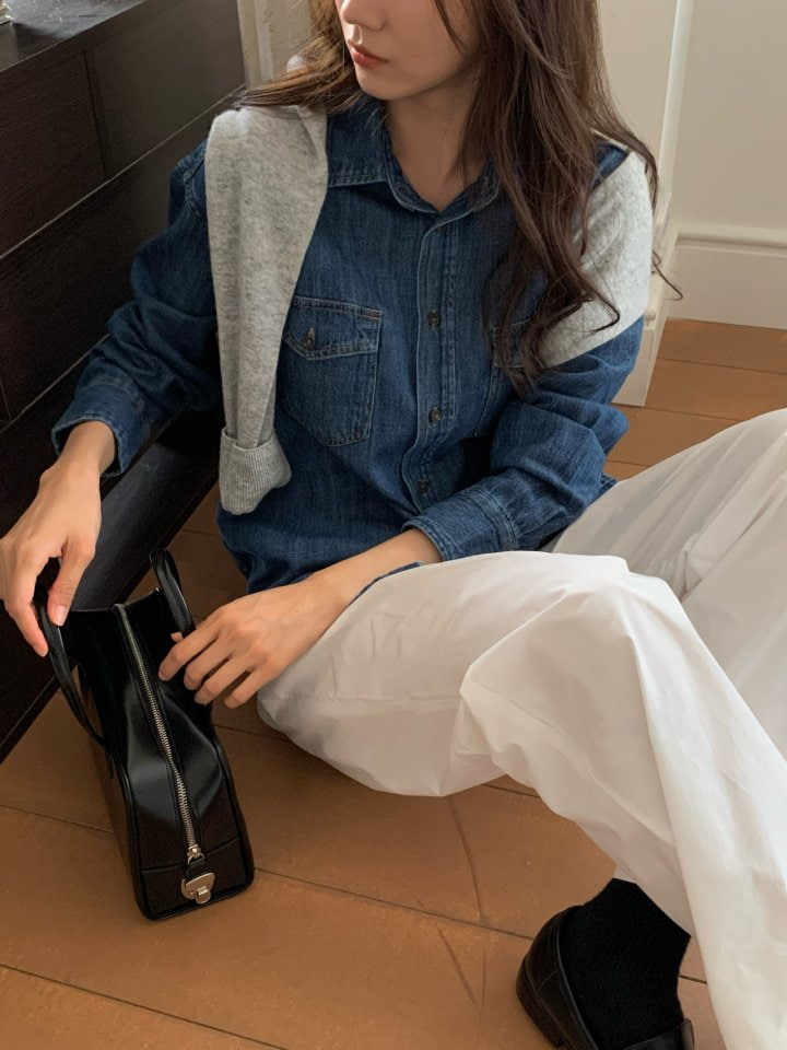 Moani - Korean Women Fashion - #momslook - Western Denim Shirts