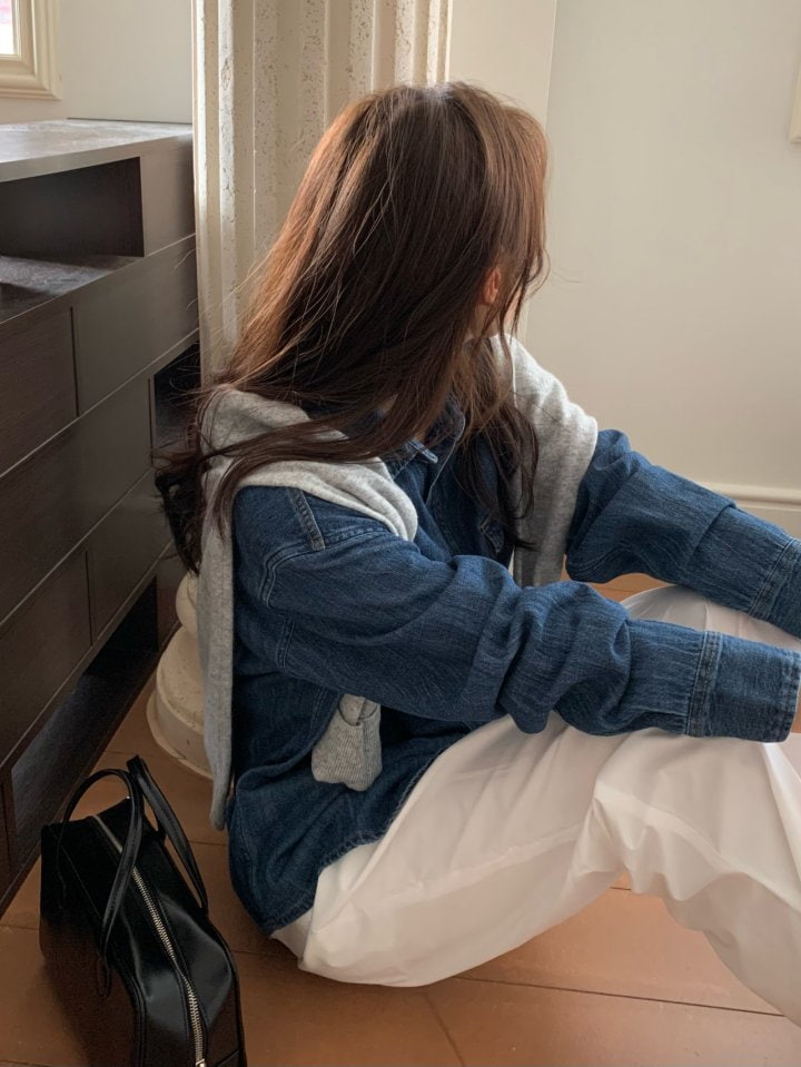 Moani - Korean Women Fashion - #momslook - Western Denim Shirts - 3