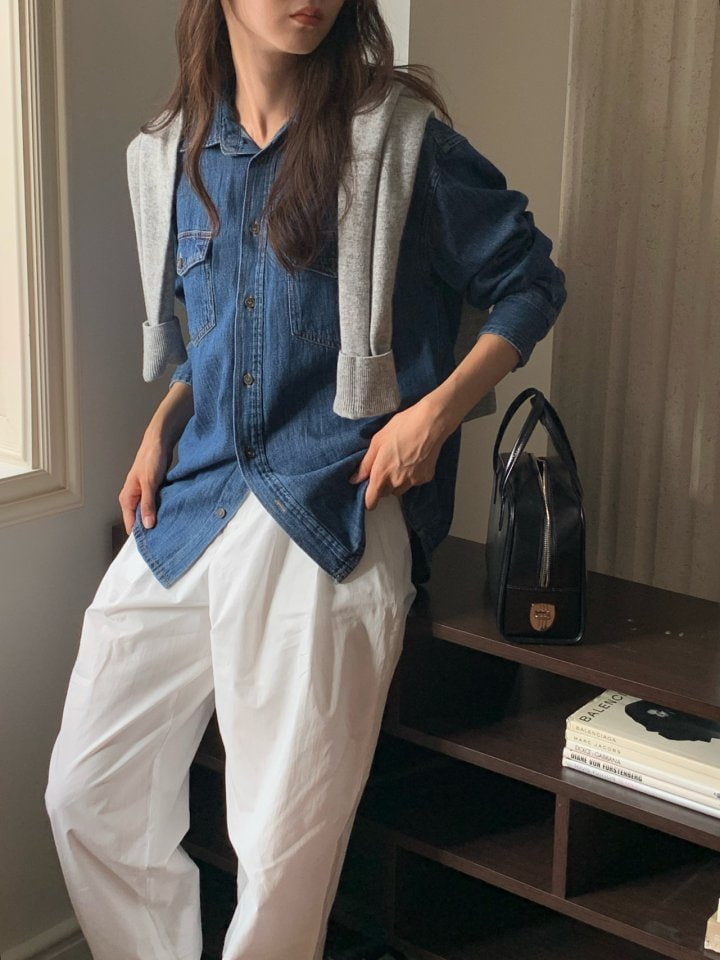 Moani - Korean Women Fashion - #momslook - Western Denim Shirts - 4