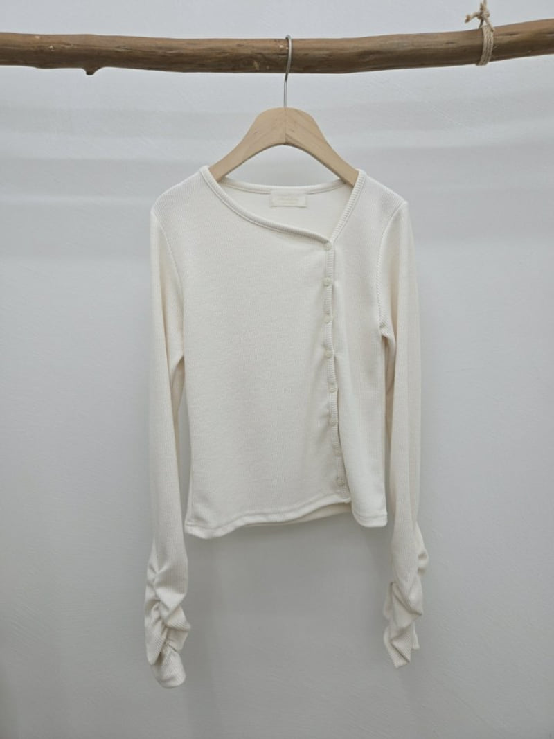 Most - Korean Women Fashion - #momslook - Sleeve Shirring Cardigan