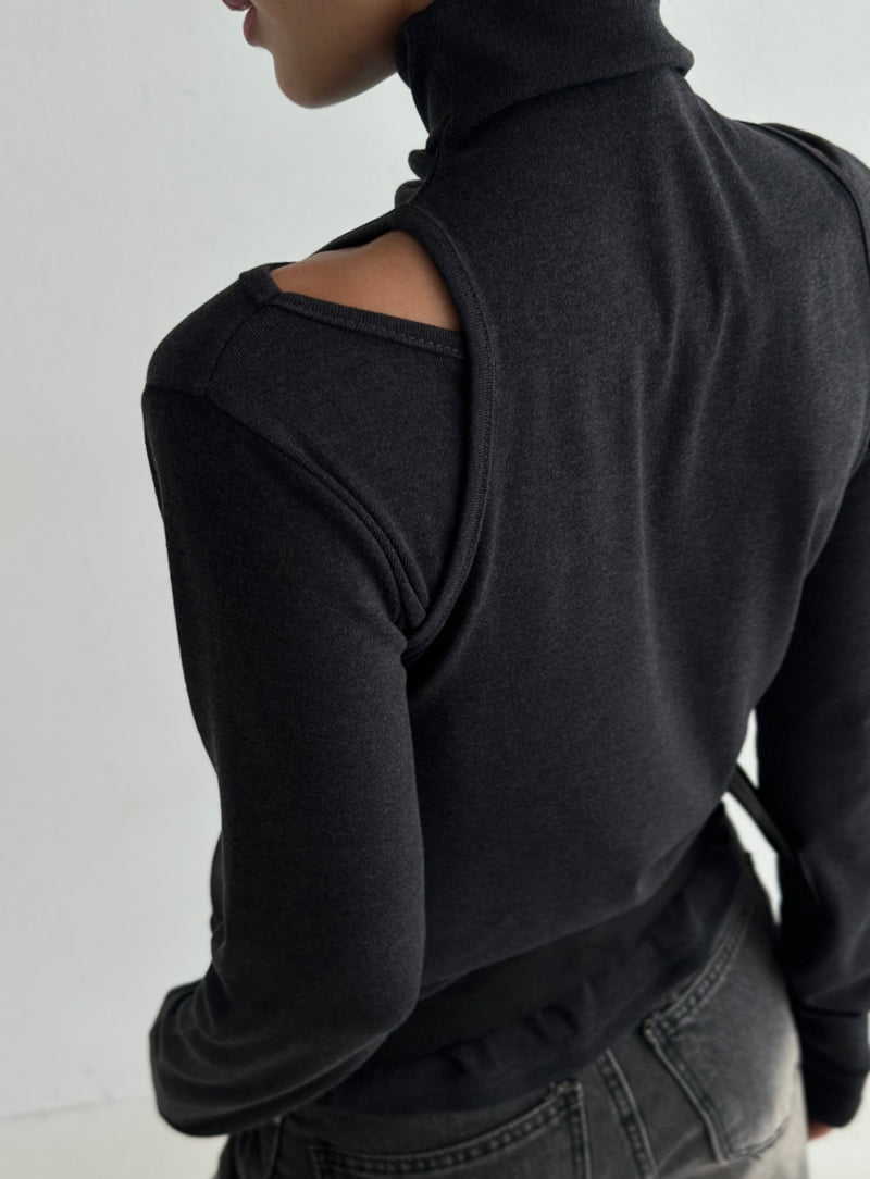 One the woman - Korean Women Fashion - #womensfashion - Sweet Turtleneck Set Tee - 4