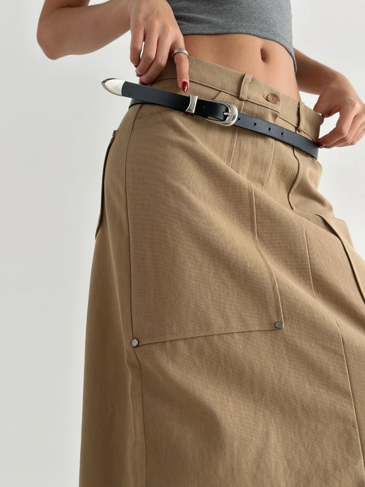One the woman - Korean Women Fashion - #momslook - Silver Modern Skirt - 4