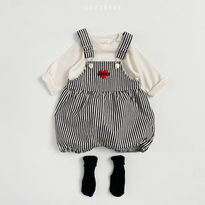 Oott Bebe - Korean Baby Fashion - #babyboutique - Love Suspener Bodysuit - 7