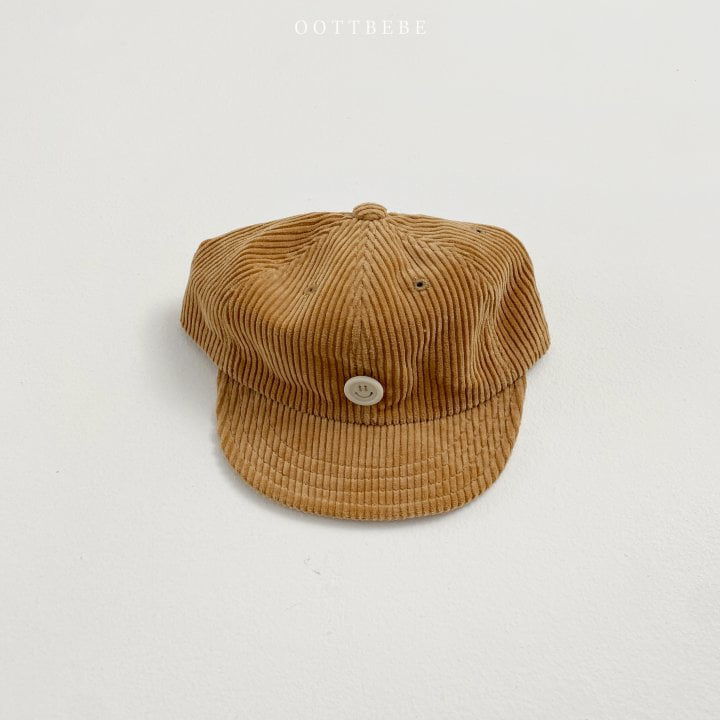 Oott Bebe - Korean Children Fashion - #Kfashion4kids - Button Corduroy Cap - 6