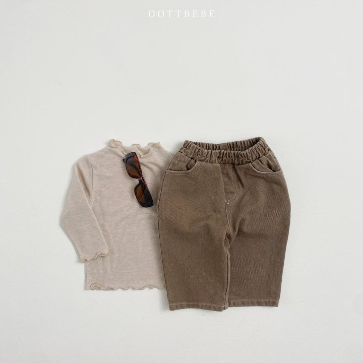 Oott Bebe - Korean Children Fashion - #fashionkids - Pigment Color Pants - 4
