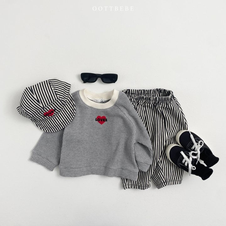 Oott Bebe - Korean Children Fashion - #minifashionista - Love Waffle Sweatshirts - 9