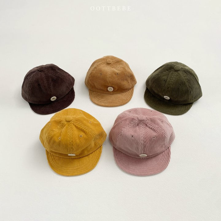 Oott Bebe - Korean Children Fashion - #minifashionista - Button Corduroy Cap - 9