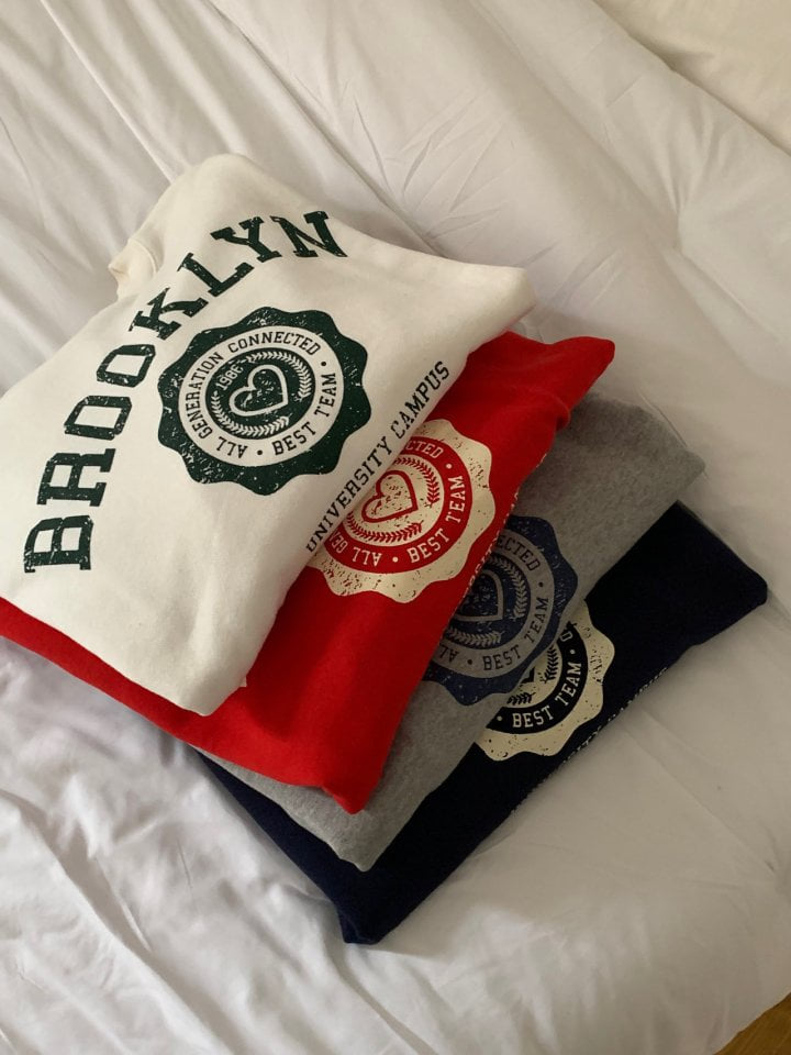 Osense - Korean Women Fashion - #vintageinspired - Love Classic Graphic Sweatshirts - 4