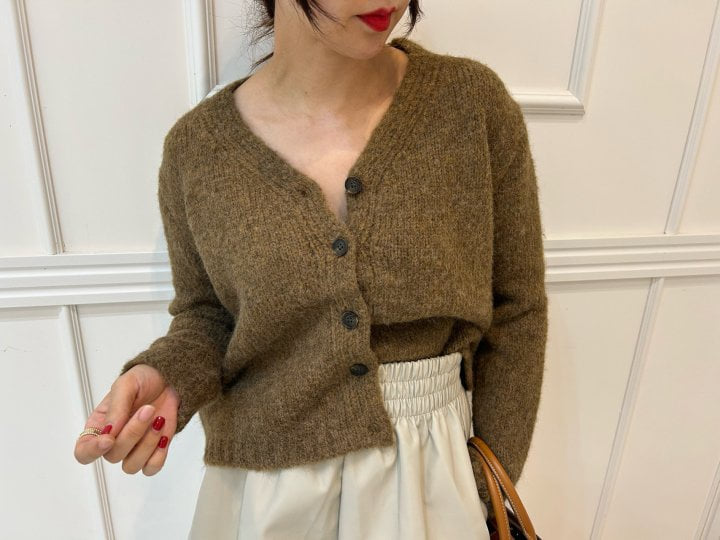 Pearls room - Korean Women Fashion - #womensfashion - Simple Knit Cardigan - 6
