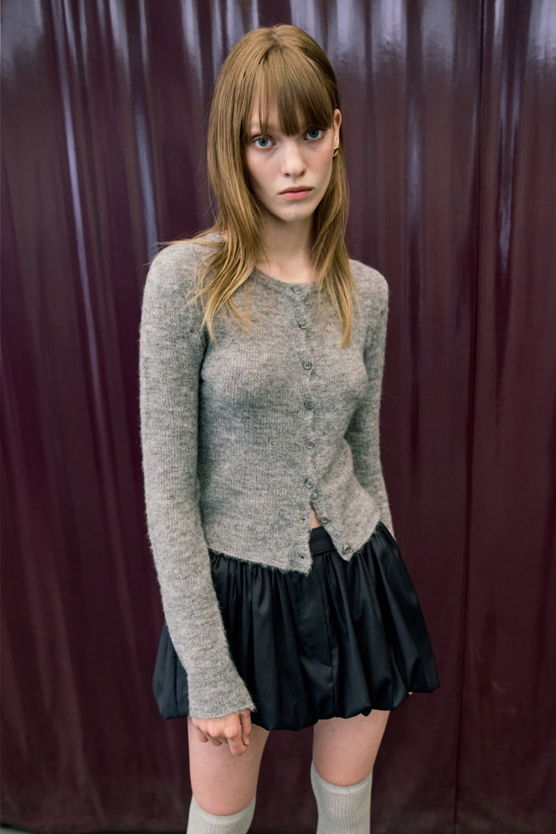 Project Wave - Korean Women Fashion - #momslook - Mohair Round Cardigan - 3