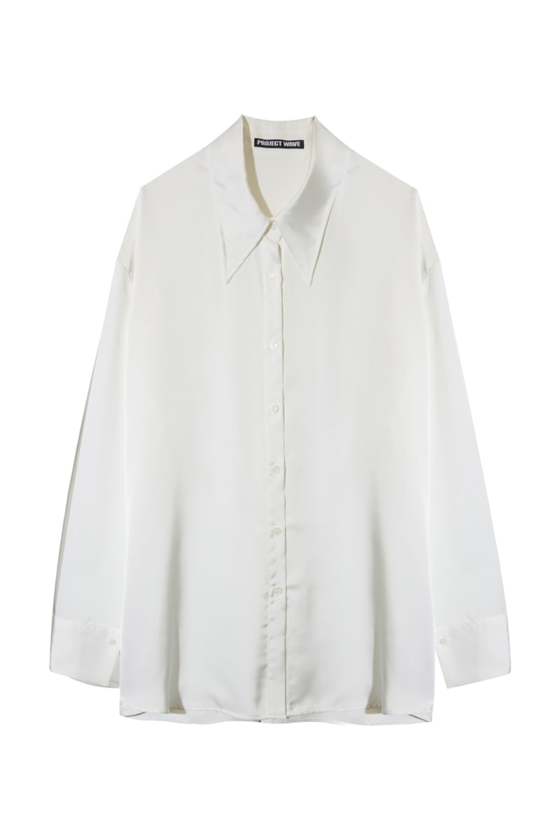 Project Wave - Korean Women Fashion - #momslook - Satin Boxy Button Blouse - 11