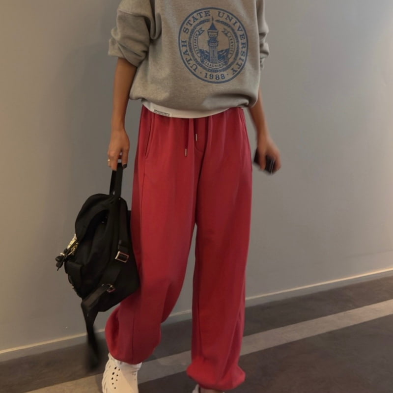 Ripple - Korean Women Fashion - #momslook - Slit Jogger Pants - 8
