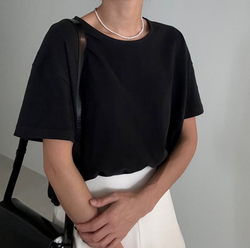 Ripple - Korean Women Fashion - #momslook - Peach Crop Tee - 7