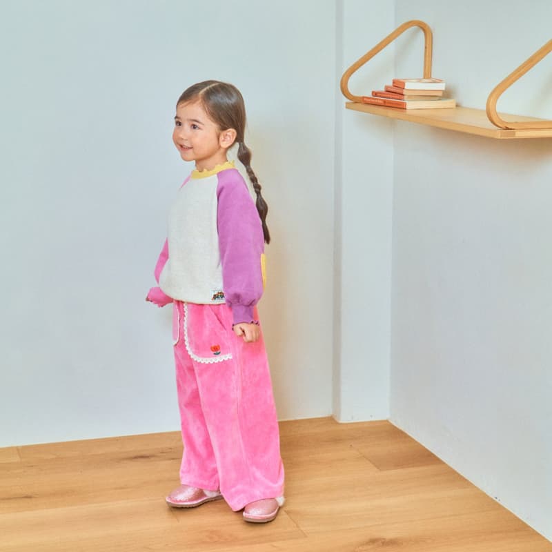 1St Blue - Korean Children Fashion - #prettylittlegirls - Heart Patch Colored Fleeced Top - 6