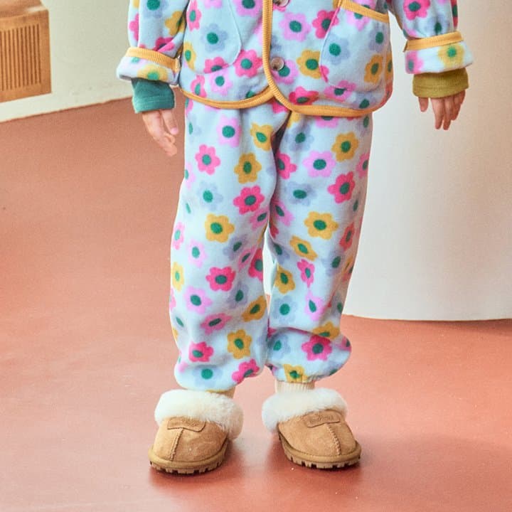 1St Blue - Korean Children Fashion - #prettylittlegirls - Fleece Comfy Pants