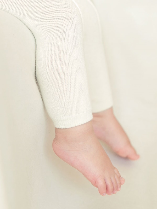 Oatmeal Plain Baby Leggings (set of 5)