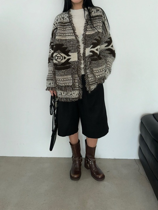 Jacquard Cardigan