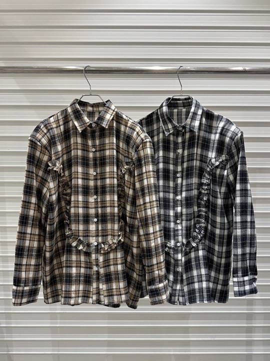 Check Frill Shirt