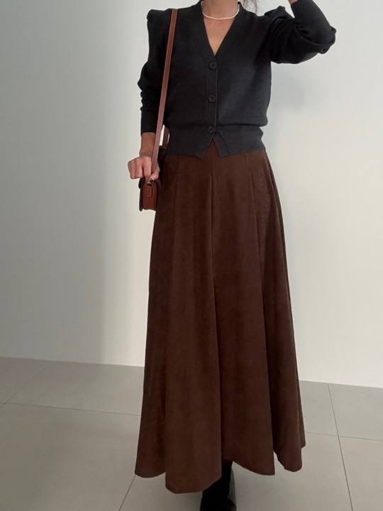 Corduroy Flare Skirt