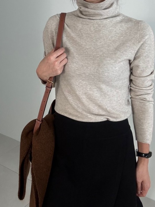 Season Turtleneck Knit Top