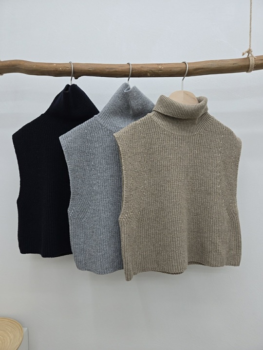 Crop Turtleneck Vest